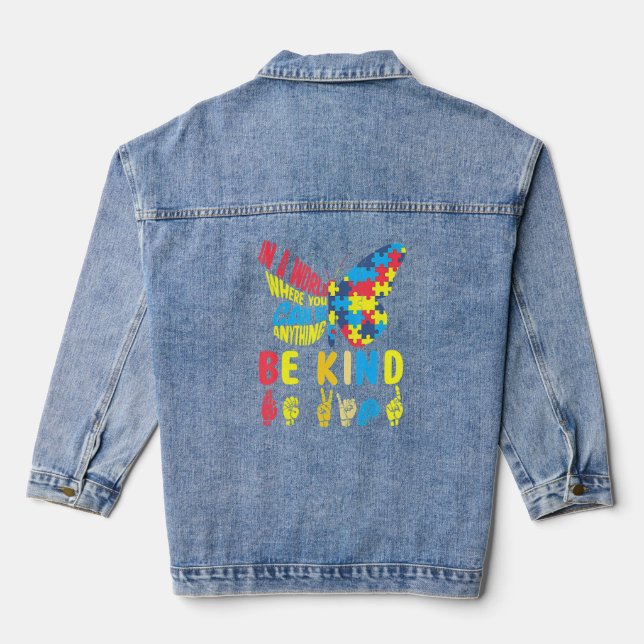 Seien Sie ein leichtes Rätsel, die Sprache spricht Jeansjacke (Rückseite)