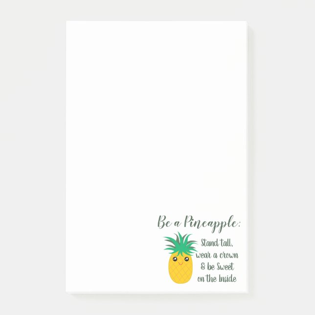 Seien Sie ein Motivierend Zitat von Ananas Post-it Klebezettel (Vorderseite)
