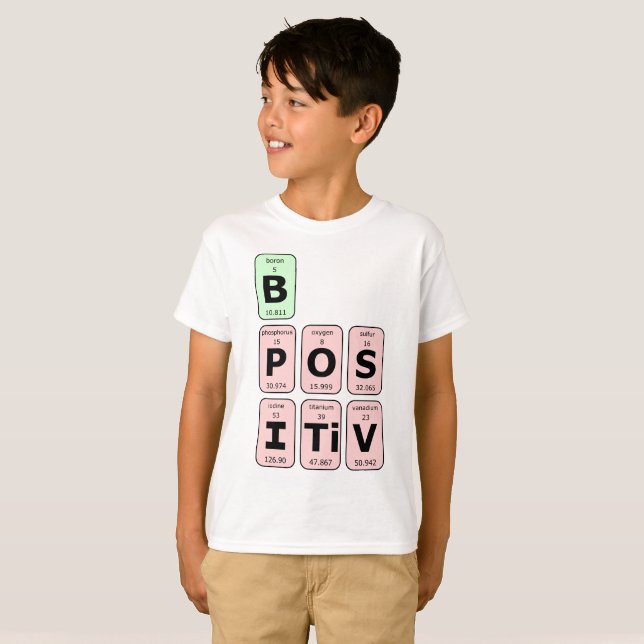 Seien Sie ein positiver Science-Gek-Nerd T-Shirt (Vorne ganz)