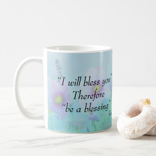 Seien Sie ein Segen, Genesis 12 Kaffeetasse (Mit Donut)