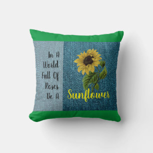 Seien Sie ein Sonnenblumenkopf Kissen