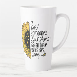 Seien Sie ein Sonnenschein, wenn der Himmel grau i Milchtasse