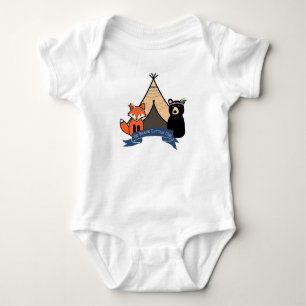 Seien Sie ein tapferer Holzleichtsitz Baby Strampler
