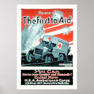 Seien Sie ein vom zu helfen ersten, (US00268) Poster