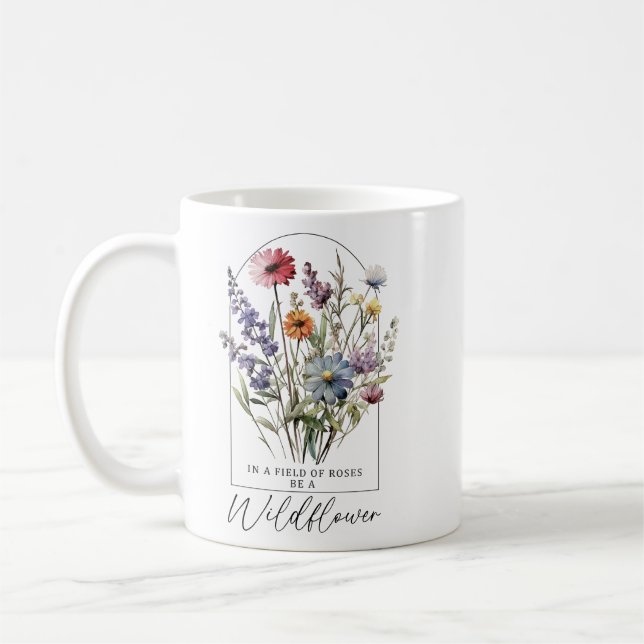 Seien Sie ein Wildblume oben Kaffeetasse (Links)