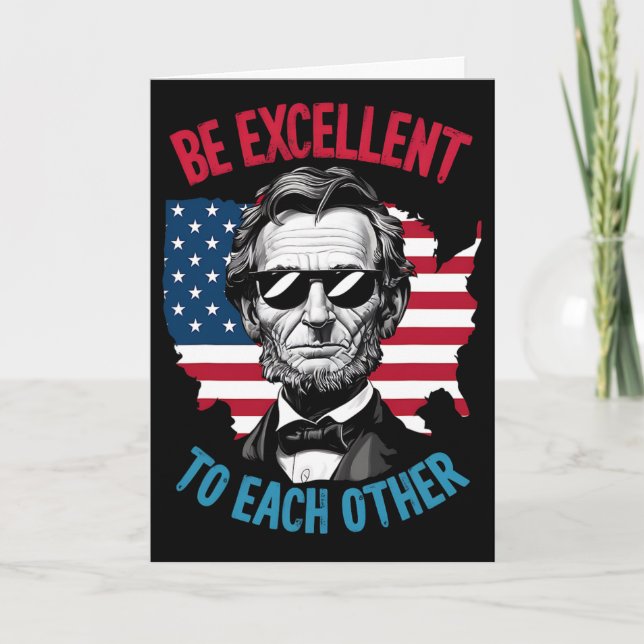 Seien Sie einander hervorragend Us Map Flagge Abe  Karte (Vorderseite)