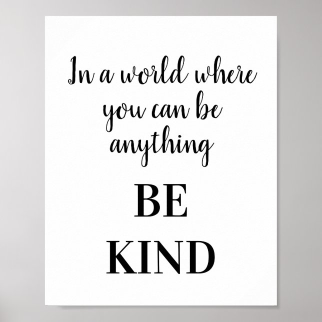 SEIEN SIE EINE inspirierende Motivierend Typografi Poster (Vorne)