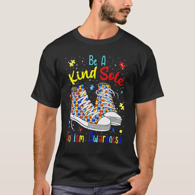 Seien Sie eine nette Autismus-Bewusstsein Inspirie T-Shirt (Vorderseite)