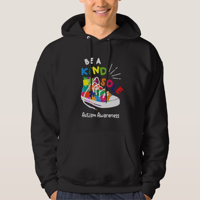 Seien Sie eine nette Einzel-Autismus-Bewusstsein P Hoodie (Vorderseite)
