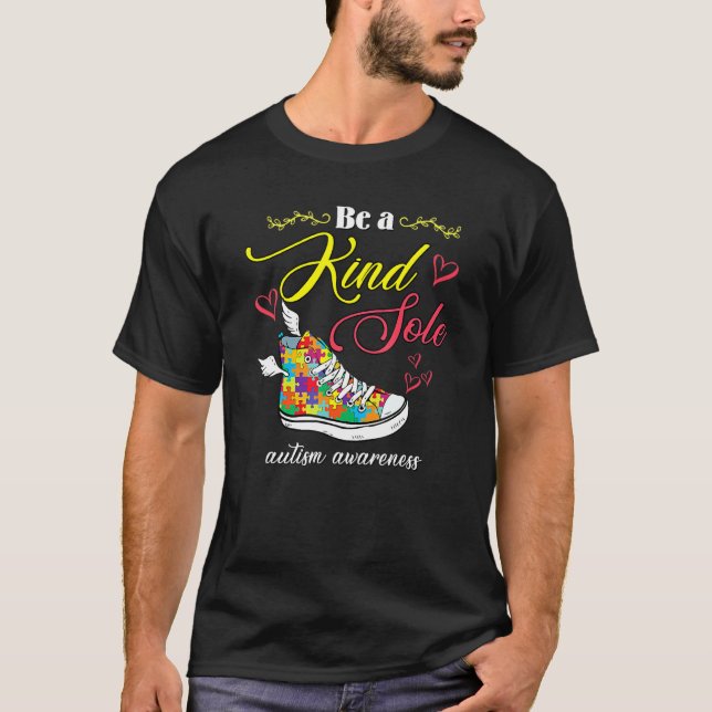 Seien Sie eine nette Einzel-Autismus-Bewusstsein,  T-Shirt (Vorderseite)