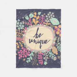 Seien Sie einzigartig Fleecedecke