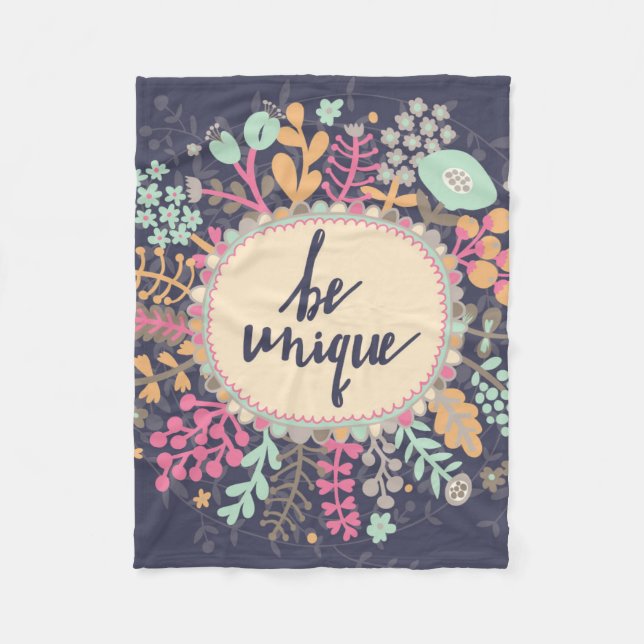 Seien Sie einzigartig Fleecedecke (Vorderseite)