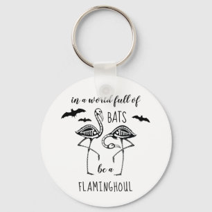 Seien Sie Flaminghoul Skeleton Flamingo Halloween Schlüsselanhänger