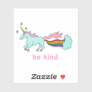 Seien Sie freundlich auf Einhorn-Liebe Aufkleber