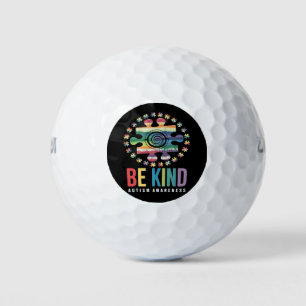 Seien Sie freundlich Autismus Bewusstsein farbenfr Golfball