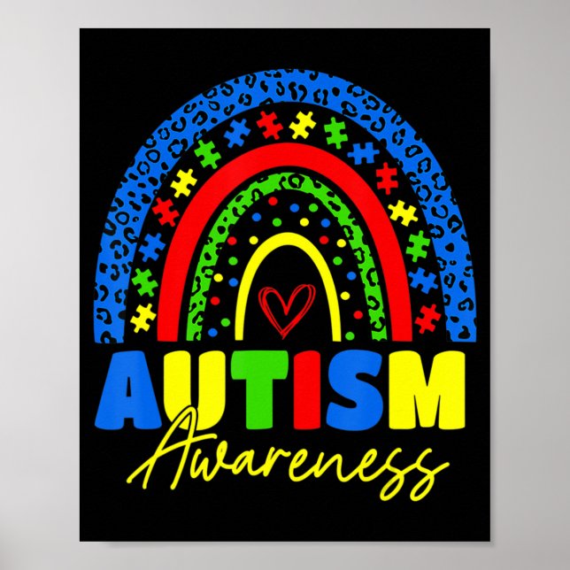 Seien Sie freundlich Autismus Bewusstsein Shirt Ra Poster (Vorne)