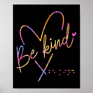 Seien Sie freundlich Blind, Braille Poster