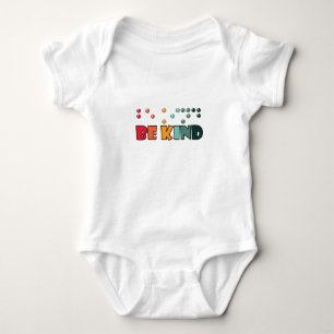 Seien Sie freundlich Braille-Literatur Blindheit B Baby Strampler