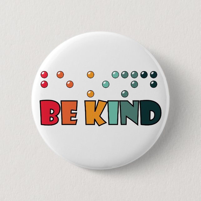 Seien Sie freundlich Braille-Literatur Blindheit B Button (Vorderseite)
