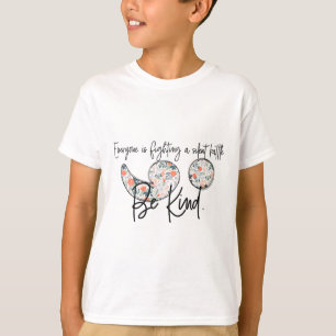 Seien Sie freundlich floral Semi Colon Suizid Bewu T-Shirt
