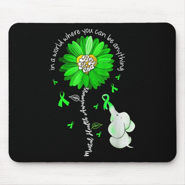 Seien Sie freundlich grüne Multifunktionsblume Son Mousepad (Vorne)