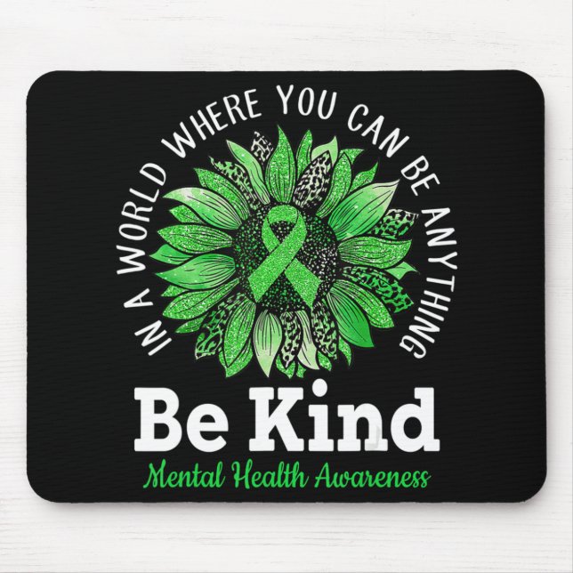 Seien Sie freundlich grüne Multifunktionsblume Son Mousepad (Vorne)