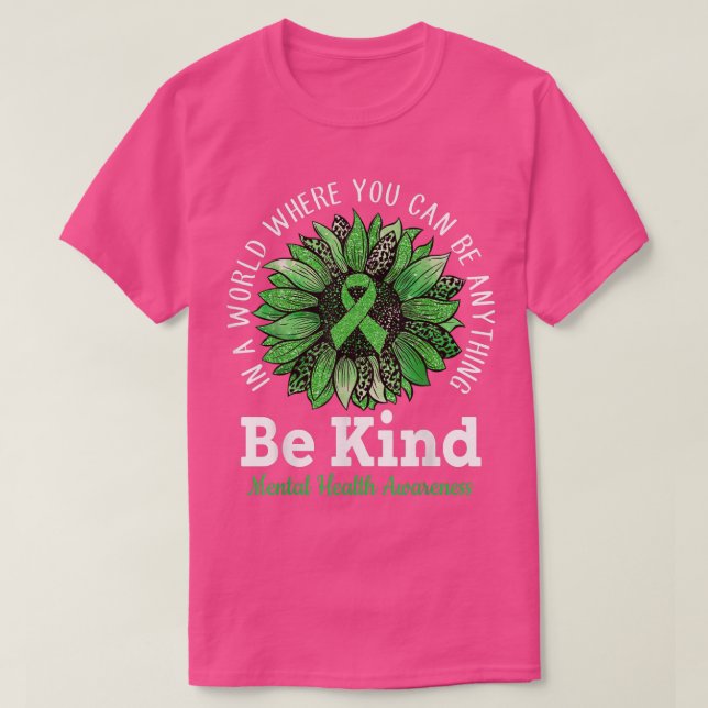 Seien Sie freundlich grüne Multifunktionsblume Son T-Shirt (Design vorne)