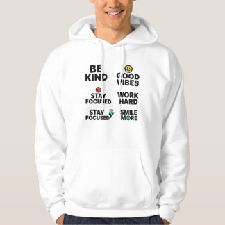 Seien Sie freundlich, gut, arbeiten Sie hart - Mot Hoodie