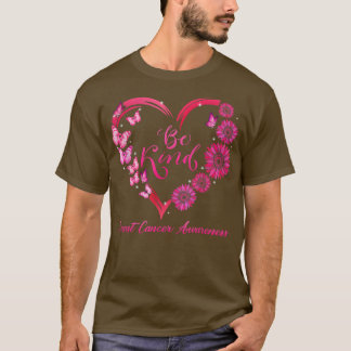 Seien Sie freundlich Herz Sonnenblumen Schmetterli T-Shirt