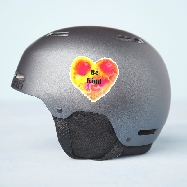 Seien Sie freundlich Herzsticker Aufkleber (Helmseite)