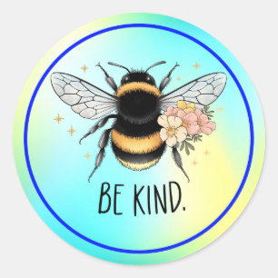 Seien Sie freundlich Honey Bee Clipart-57650 Runder Aufkleber