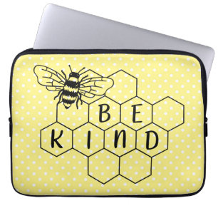 Seien Sie freundlich Hummel Gelber Polka Dot Lapto Laptopschutzhülle