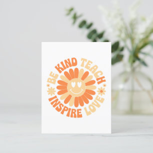 Seien Sie freundlich Inspiriert Liebe - Motivieren Postkarte