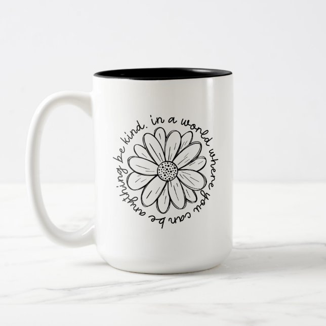 Seien Sie freundlich-Kaffee-Tasse Zweifarbige Tasse (Links)