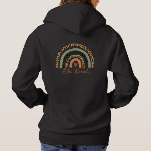Seien Sie freundlich Leopard Print Rainbow Back & Hoodie