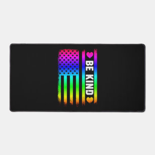 Seien Sie freundlich Lgbt Lgbtq Gay Pride Rainbow Schreibtischunterlage