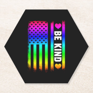Seien Sie freundlich Lgbt Lgbtq Gay Pride Rainbow Untersetzer