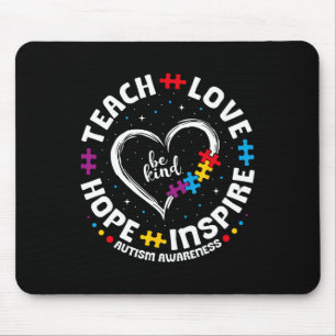 Seien Sie freundlich Liebe Inspiriert Autismus Awa Mousepad