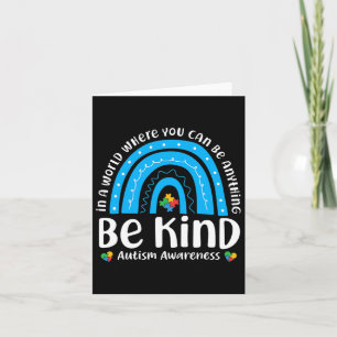 Seien Sie freundlich Rainbow Autismus Awareness Ki Karte