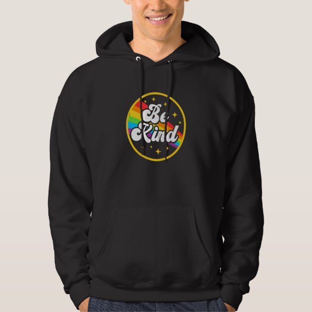 Seien Sie freundlich Rainbow Gay Gbt Pride Allily  Hoodie (Vorderseite)
