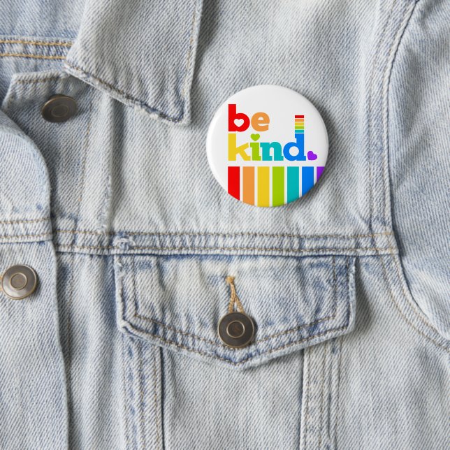 Seien Sie freundlich regenbogenfarbener grafischer Button (Beispiel)
