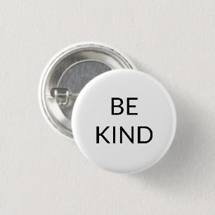 Seien Sie freundlich, Schwarz-weiß minimalistisch Button