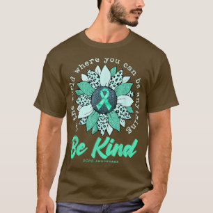 Seien Sie freundlich Sonnenblumen Aquamarin PCOS S T-Shirt