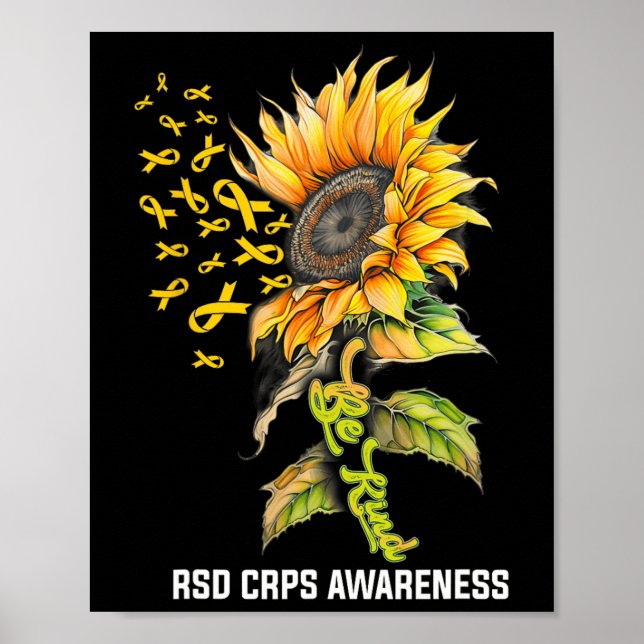 Seien Sie freundlich Sonnenblumen Rsd Crps Bewusst Poster (Vorne)