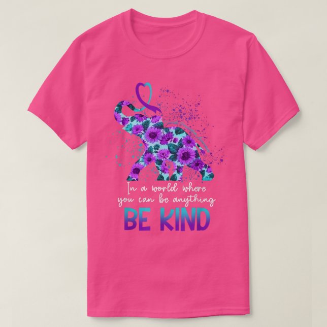Seien Sie freundlich Suizidprävention Bewusstsein  T-Shirt (Design vorne)