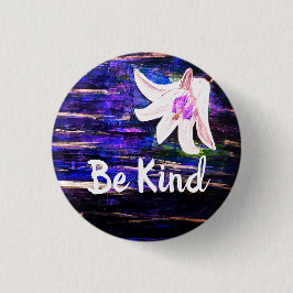 Seien Sie freundlich und Abstrakte Blume Button