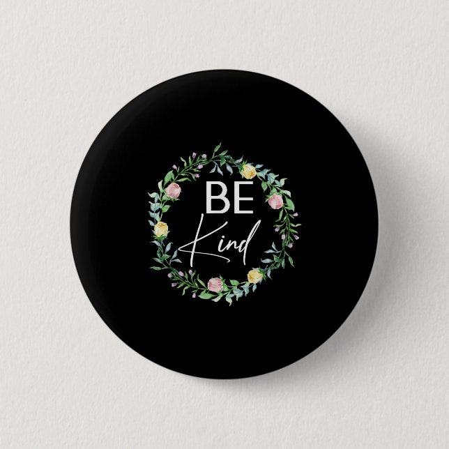 Seien Sie freundlich und Niedlich, grafisch, flora Button (Vorderseite)