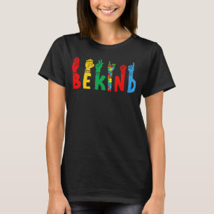 Seien Sie freundlich und signalisieren Sie Rätsel T-Shirt