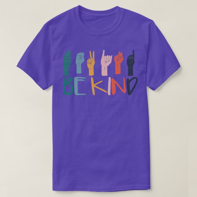 Seien Sie freundlich und sprechen Sie als Sprachle T-Shirt (Design vorne)