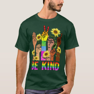 Seien Sie freundlich und sprechen Sie LGBT Flag Ga T-Shirt